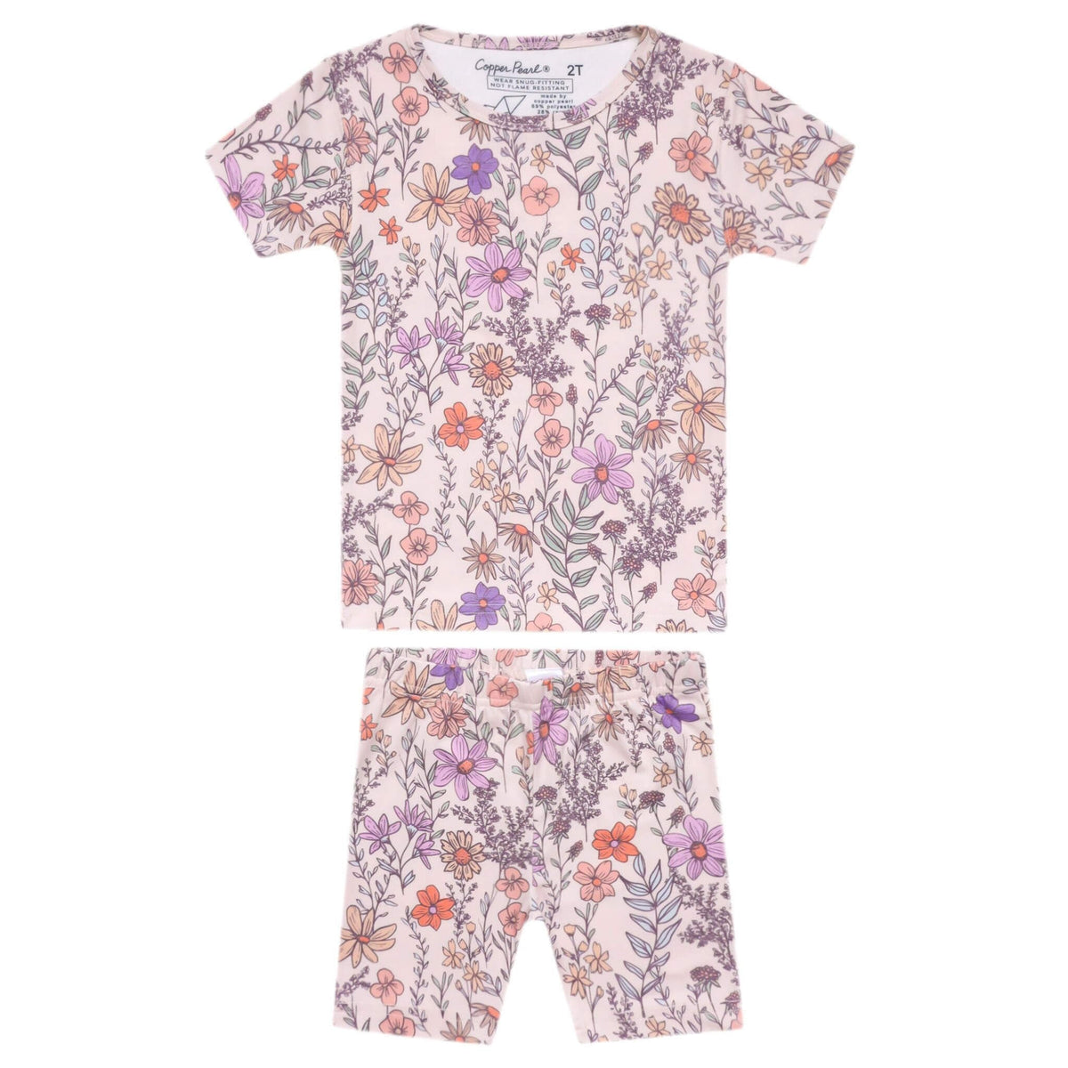 2pc Short Sleeve Pajama Set - Flora