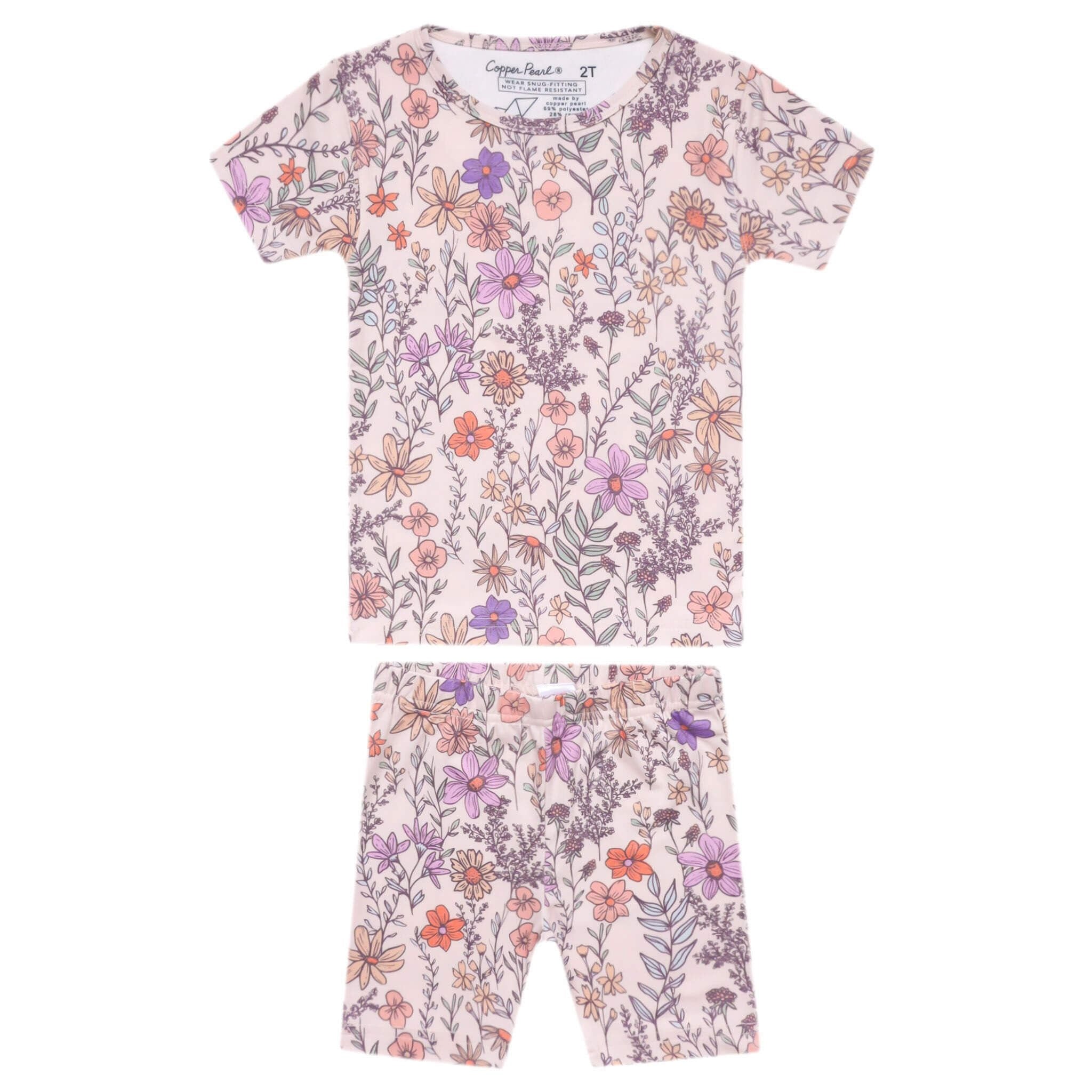2pc Short Sleeve Pajama Set - Flora