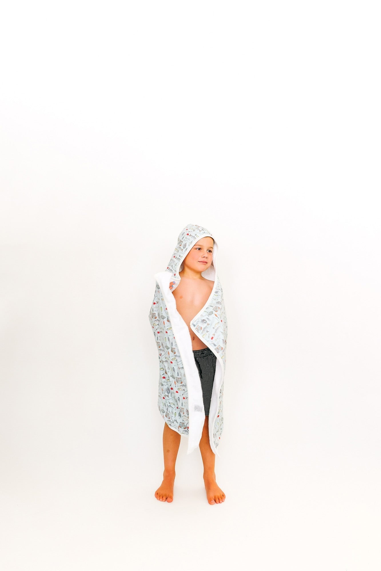 Premium Big Kid Hooded Towel - Trout