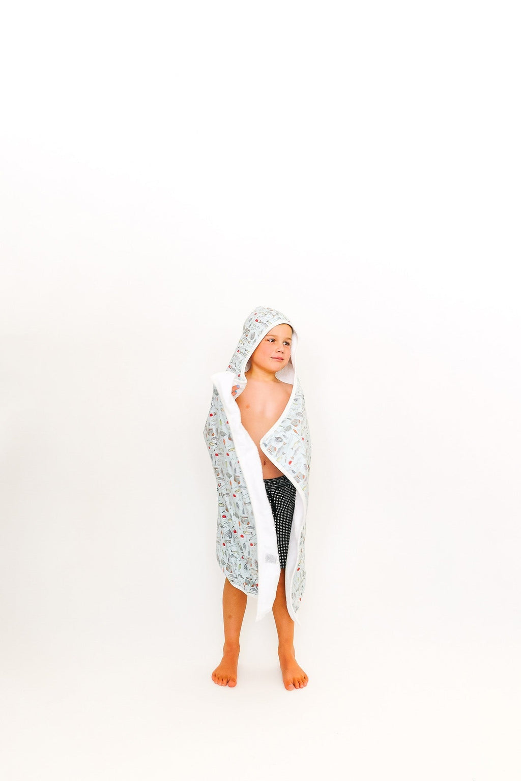 Premium Big Kid Hooded Towel - Trout