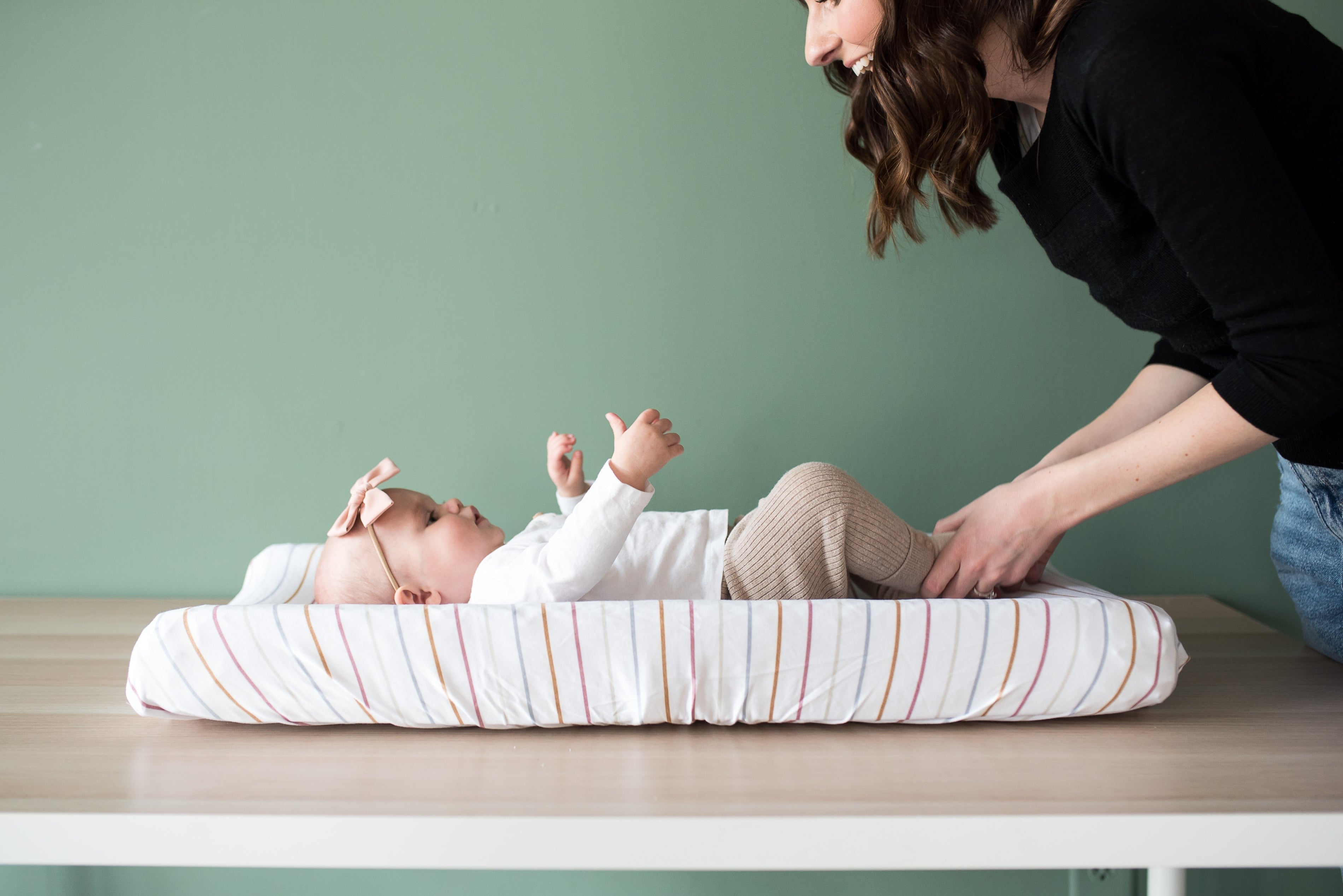 Premium Knit Diaper Changing Pad Cover - Piper