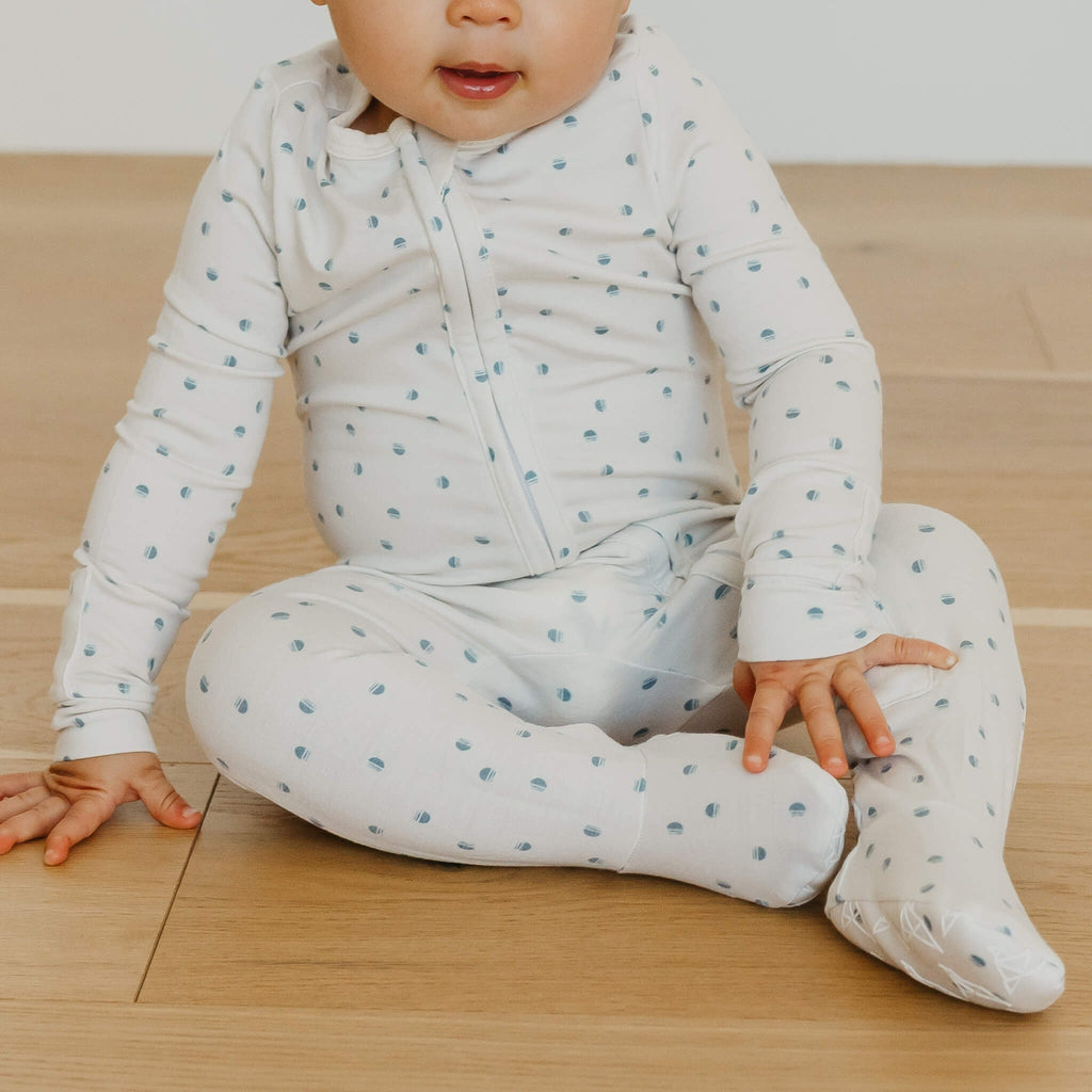 Zip-Up Footie Pajama - Haze