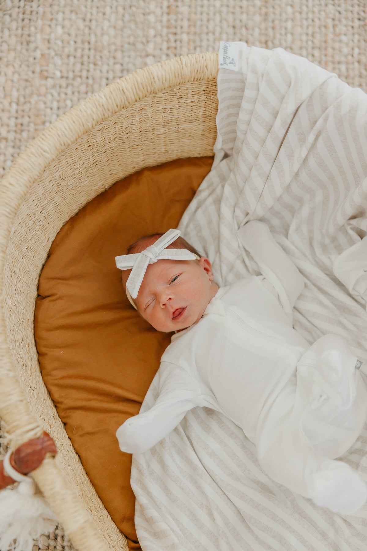 Ribbon Baby Bow - Coastal