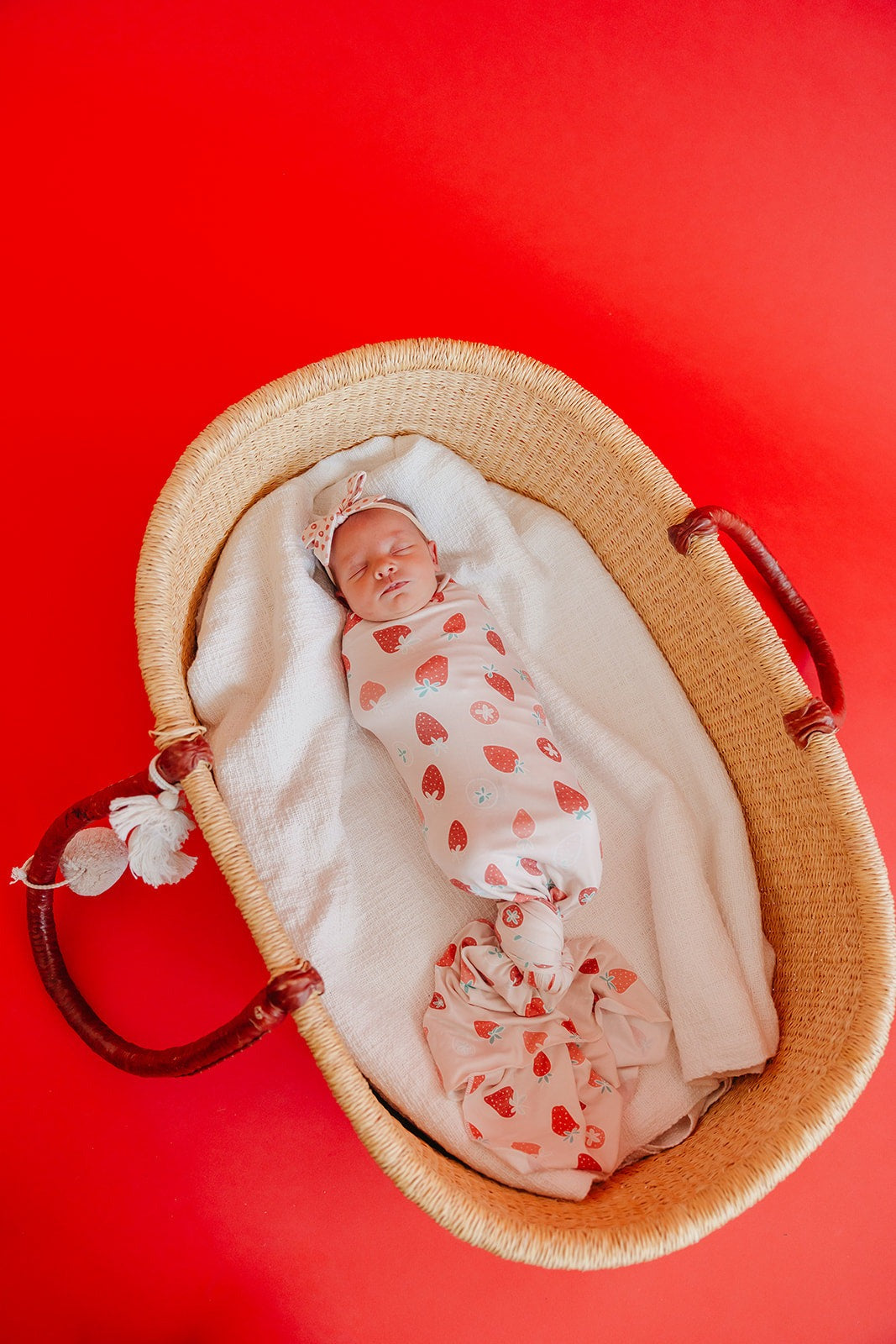Ribbon Baby Bow - Strawberry