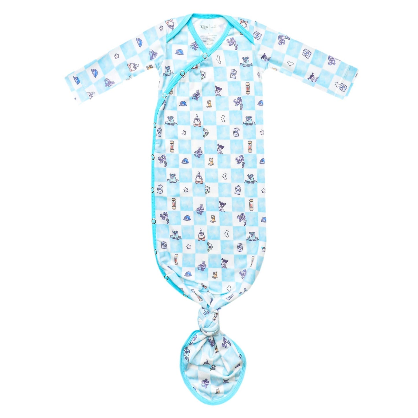 Newborn Knotted Gown - Monsters, Inc. Medley