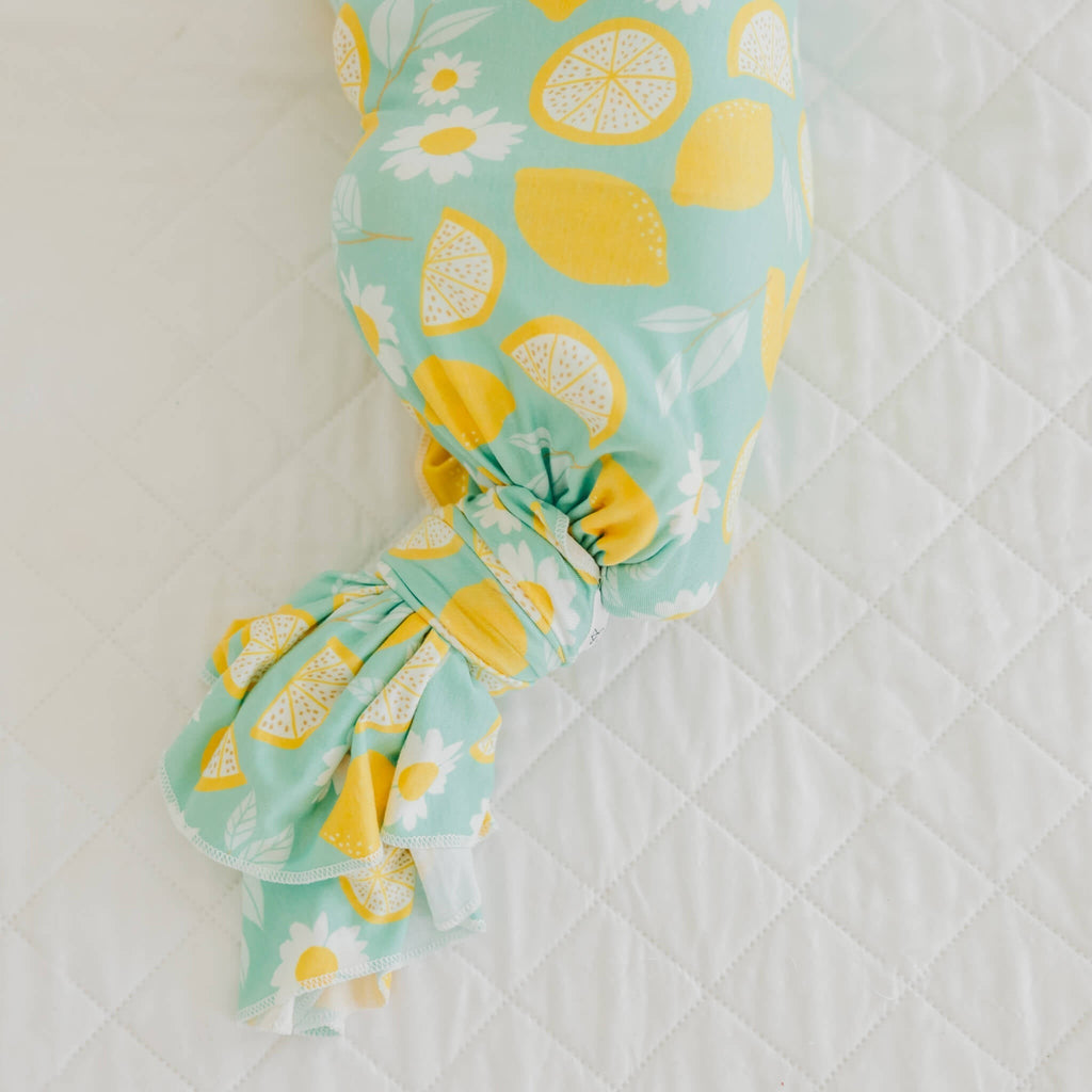 Knit Swaddle Blanket - Lemon