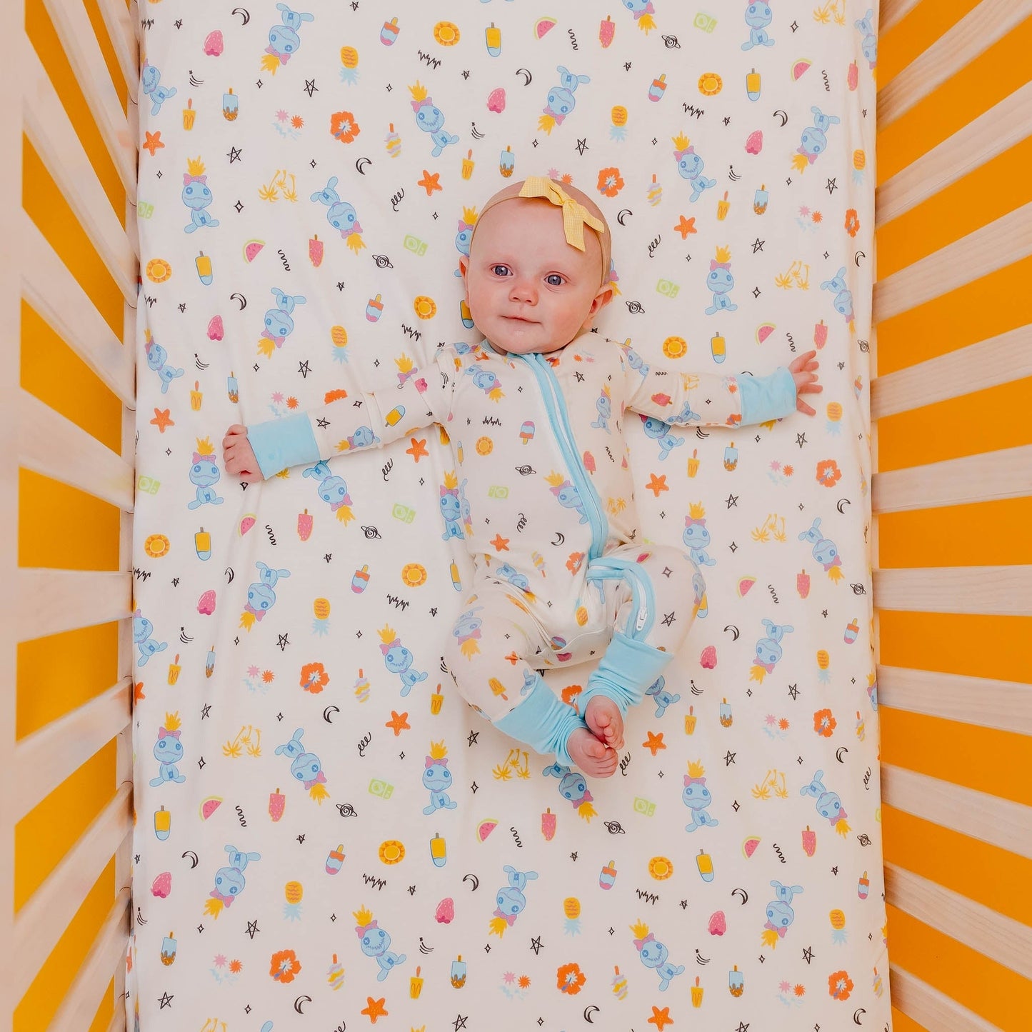 Premium Knit Fitted Crib Sheet - Disney Scrump Dreamsicles