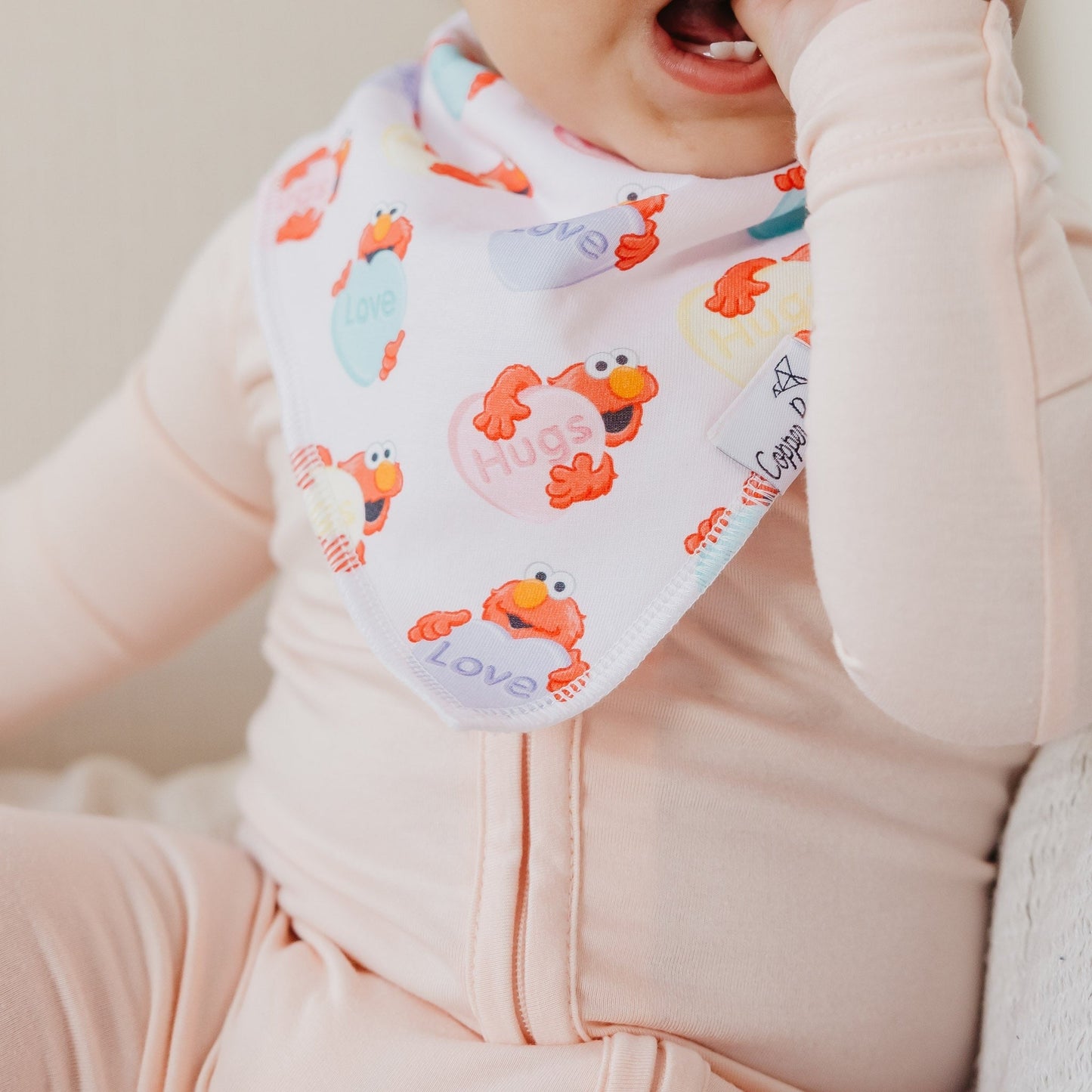 4 Pack Baby Bandana Bibs - Elmo Heart Candies