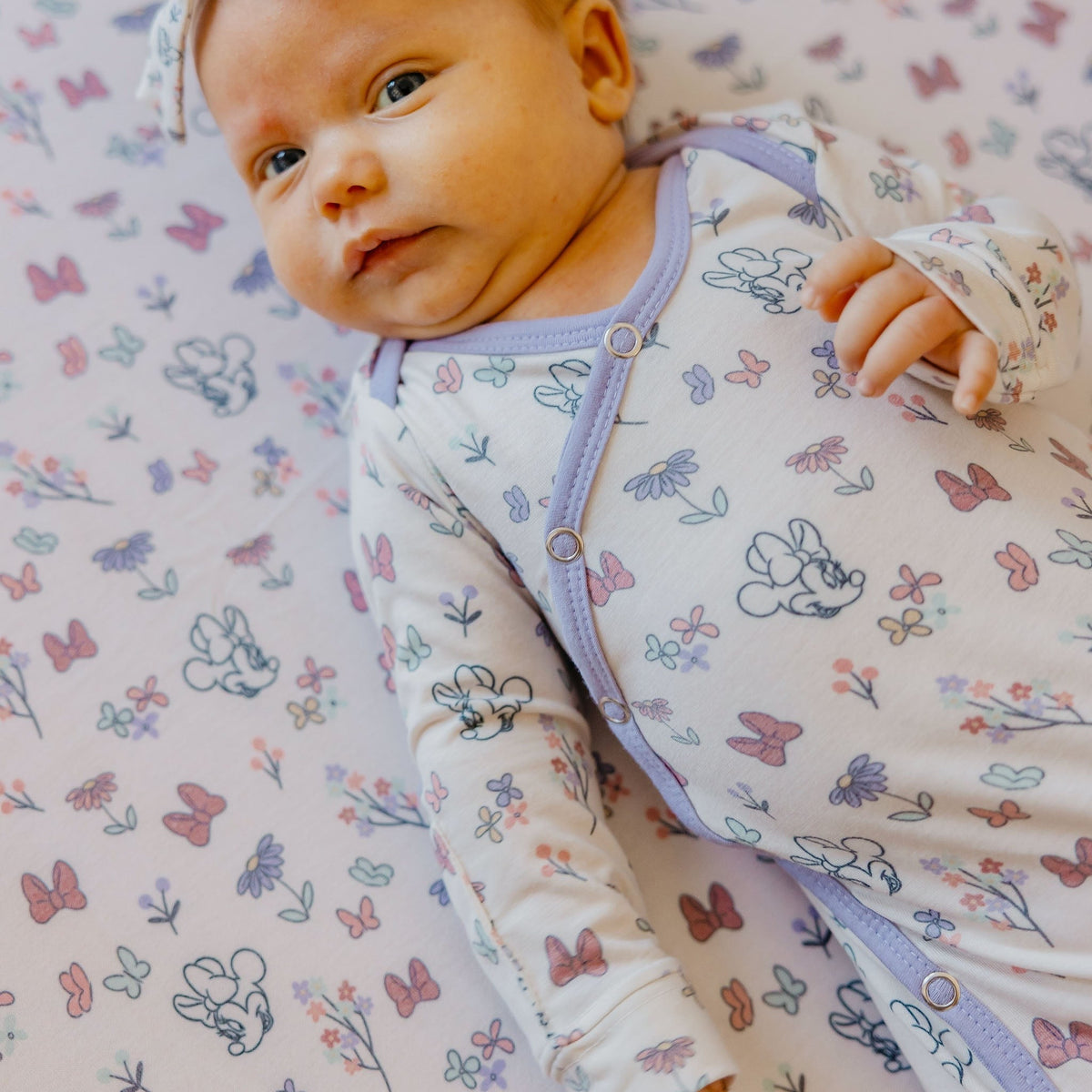 Newborn Knotted Gown - Minnie Mouse's Bowquet