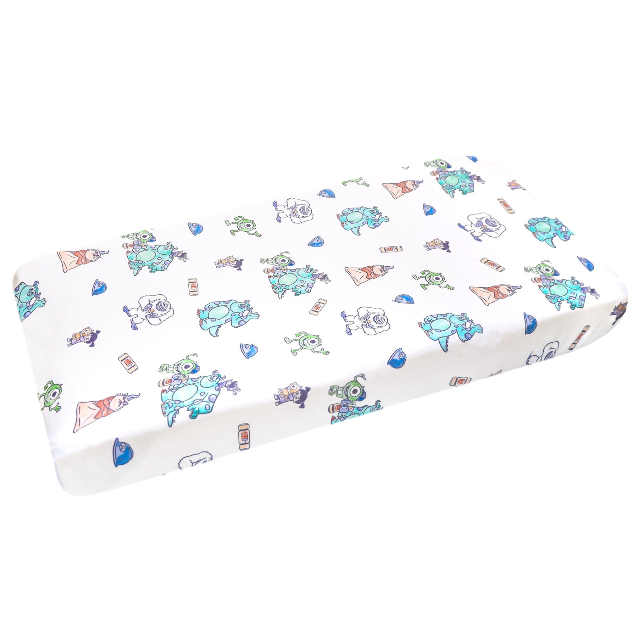 Premium Knit Diaper Changing Pad Cover - Monsters, Inc. Friends