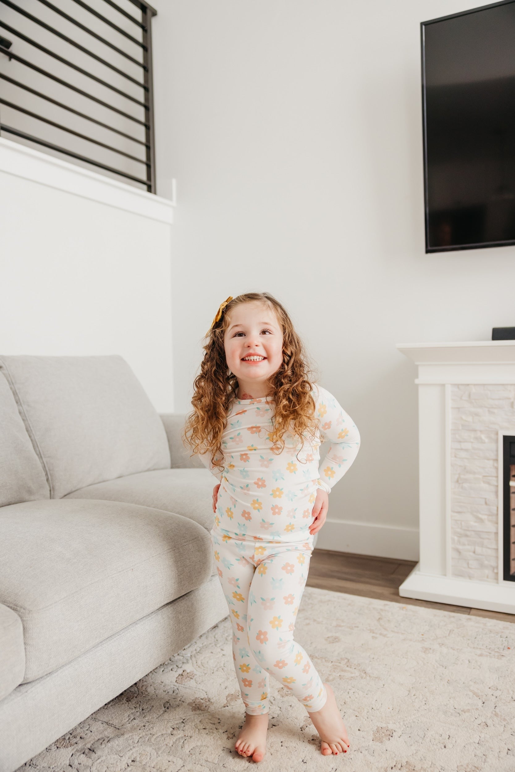 2pc Long Sleeve Pajama Set - Daisy