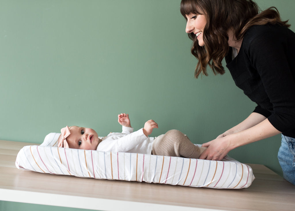 Premium Knit Diaper Changing Pad Cover - Piper