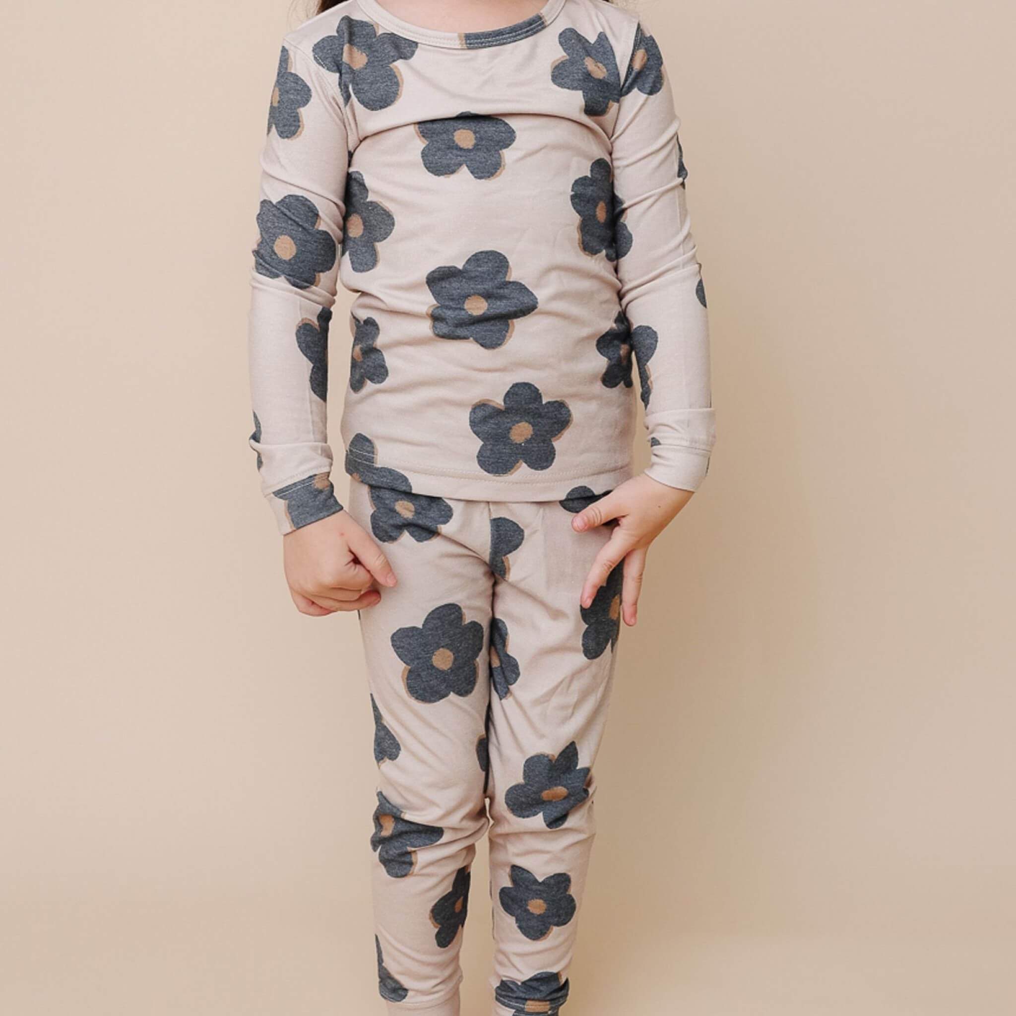 2pc Long Sleeve Pajama Set - Gemma In Tan