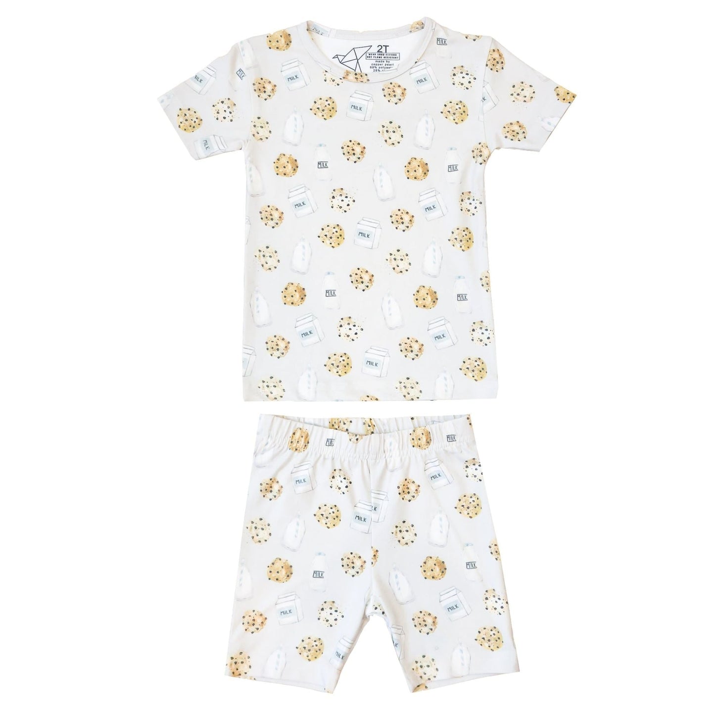 2pc Short Sleeve Pajama Set - Chip