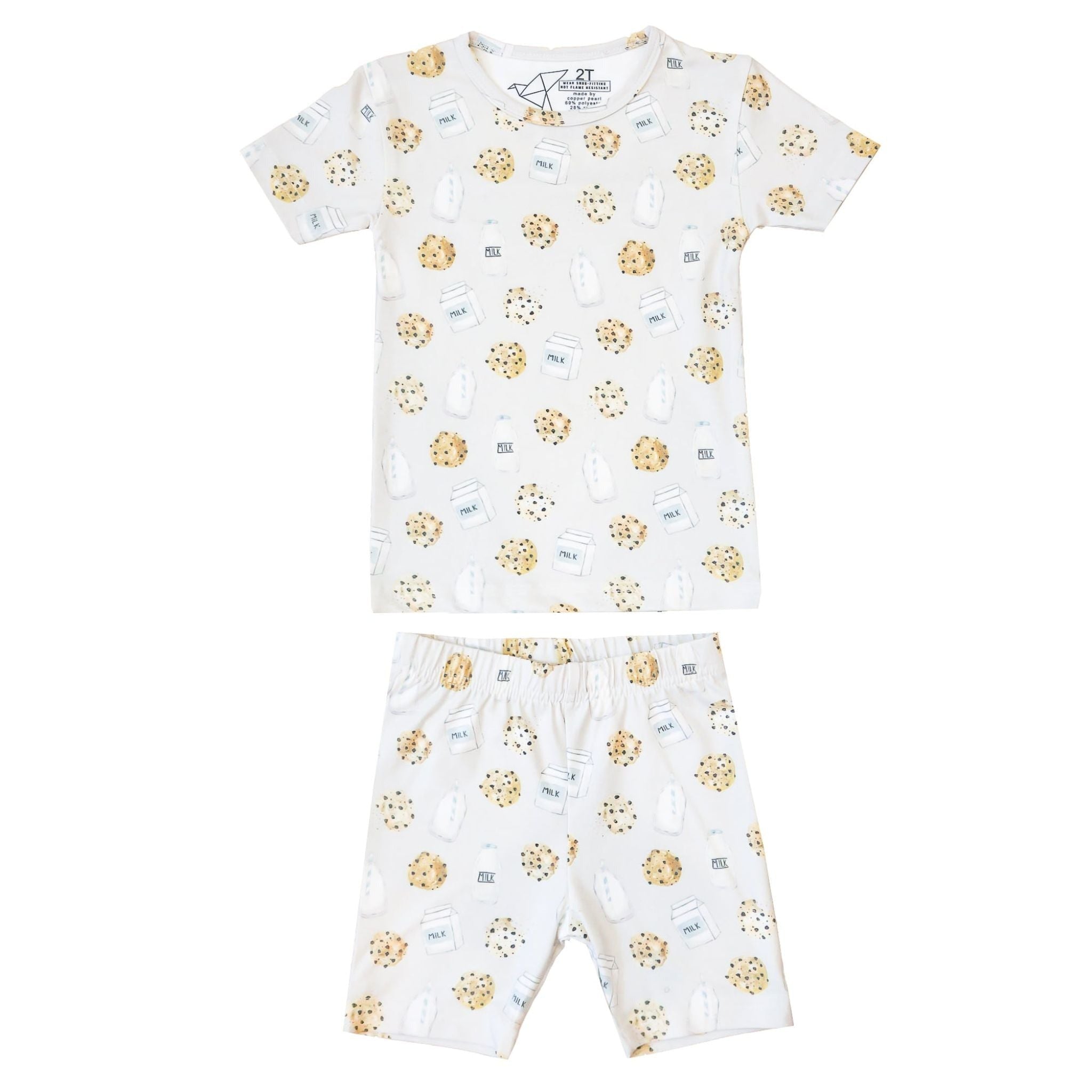 2pc Short Sleeve Pajama Set - Chip