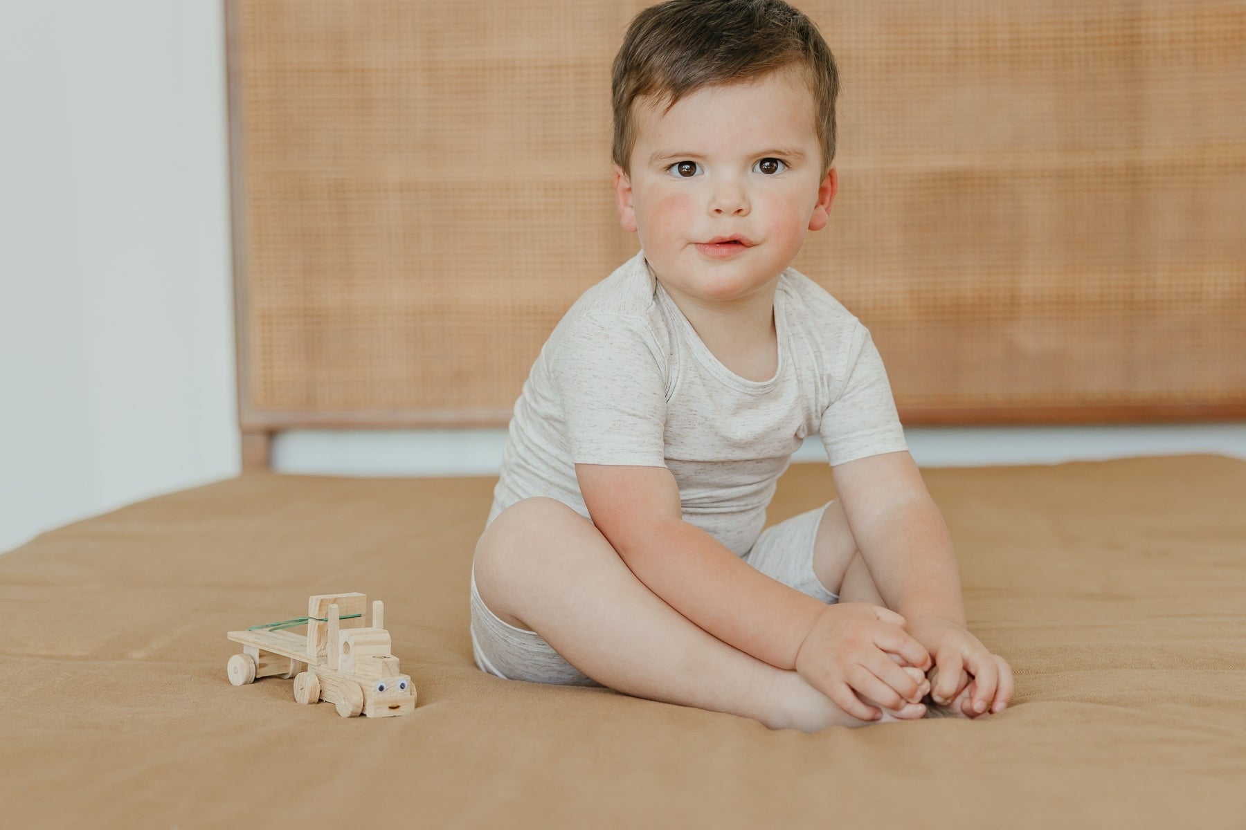2pc Short Sleeve Pajama Set - Oat
