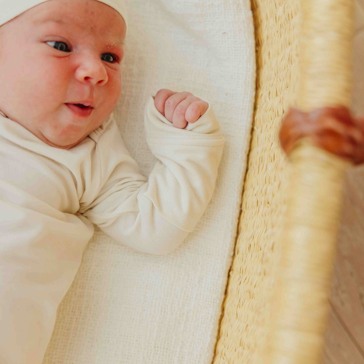 Newborn Knotted Gown - Cru