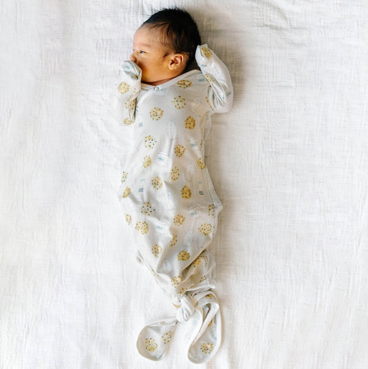 Newborn Knotted Gown - Chip