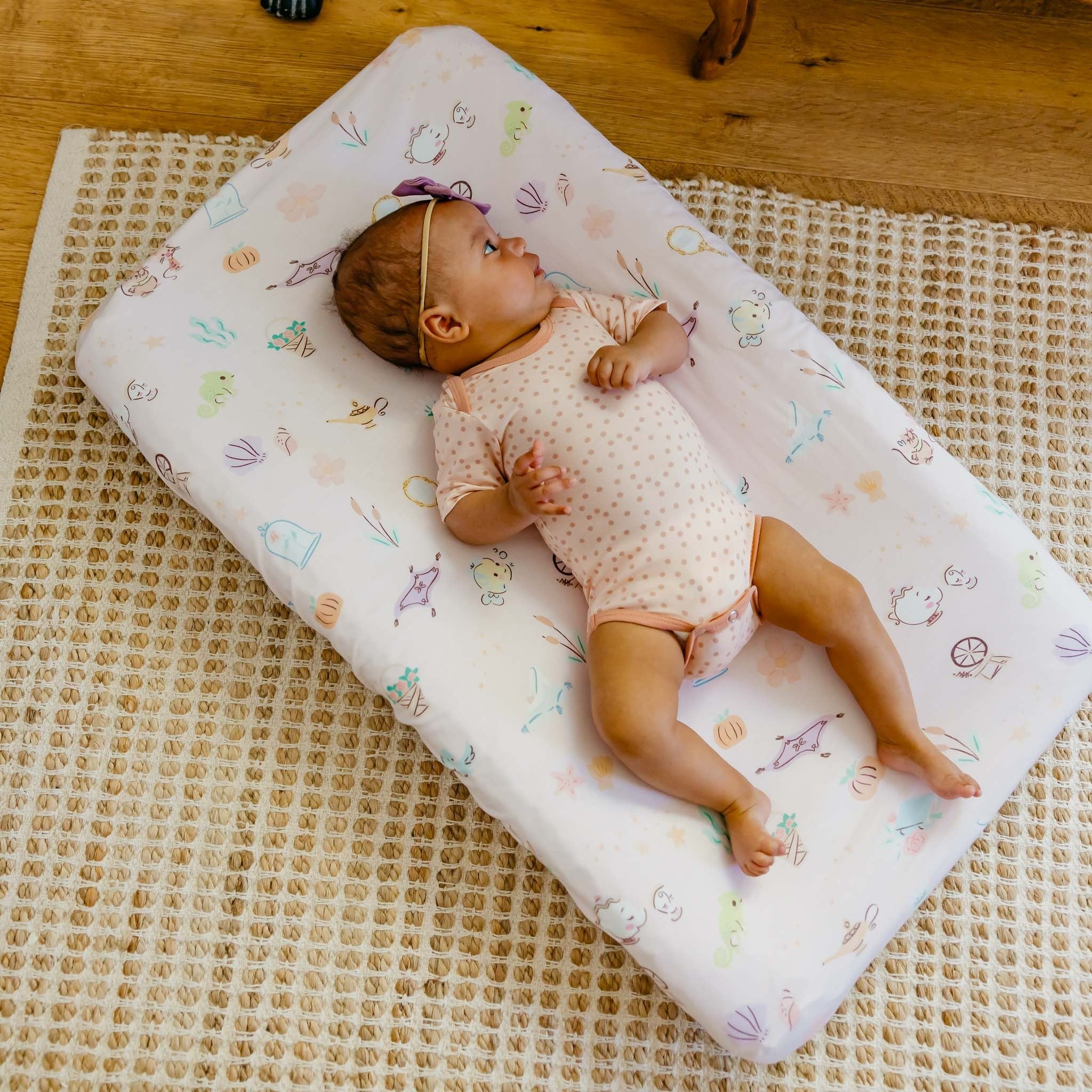 Premium Knit Diaper Changing Pad Cover - Enchanted Friends