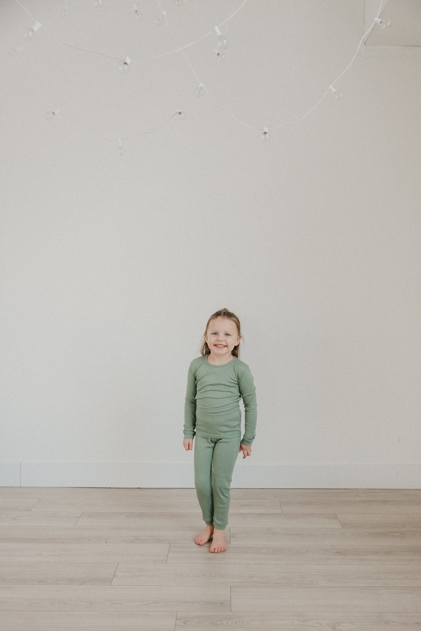 2pc Rib Knit Long Sleeve Pajama Set - Clover