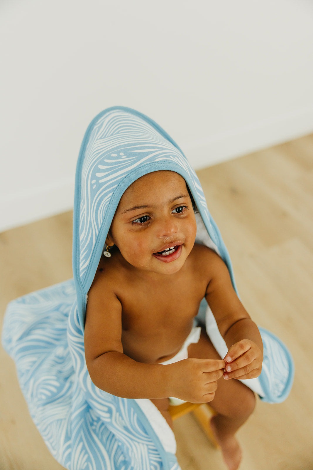 Premium Baby Knit Hooded Towel - Surf