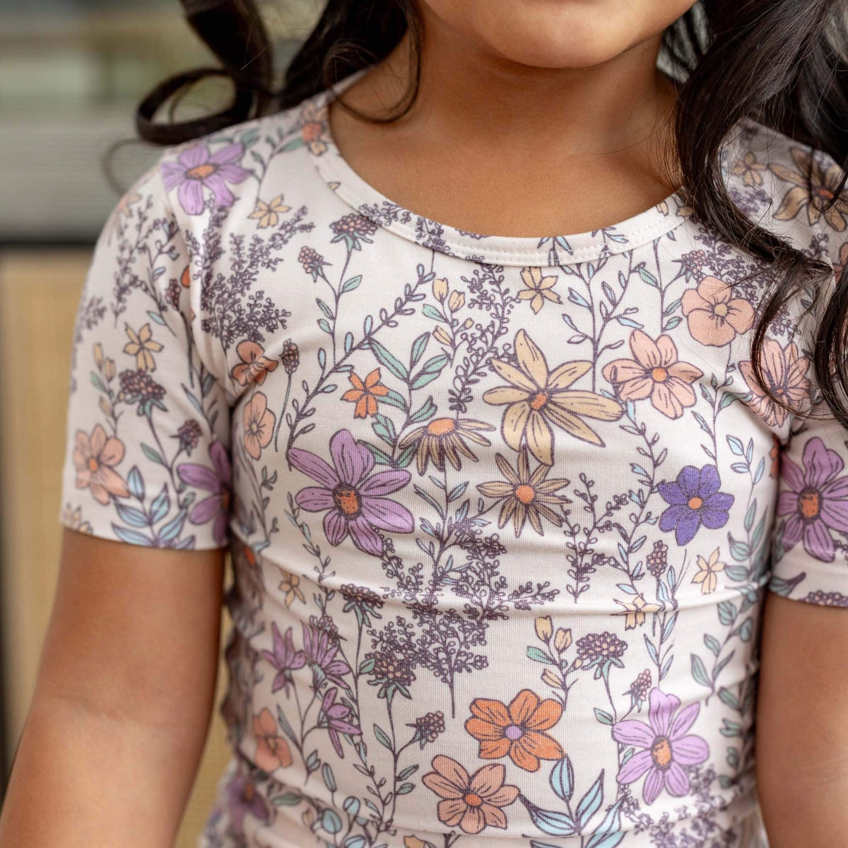2pc Short Sleeve Pajama Set - Flora