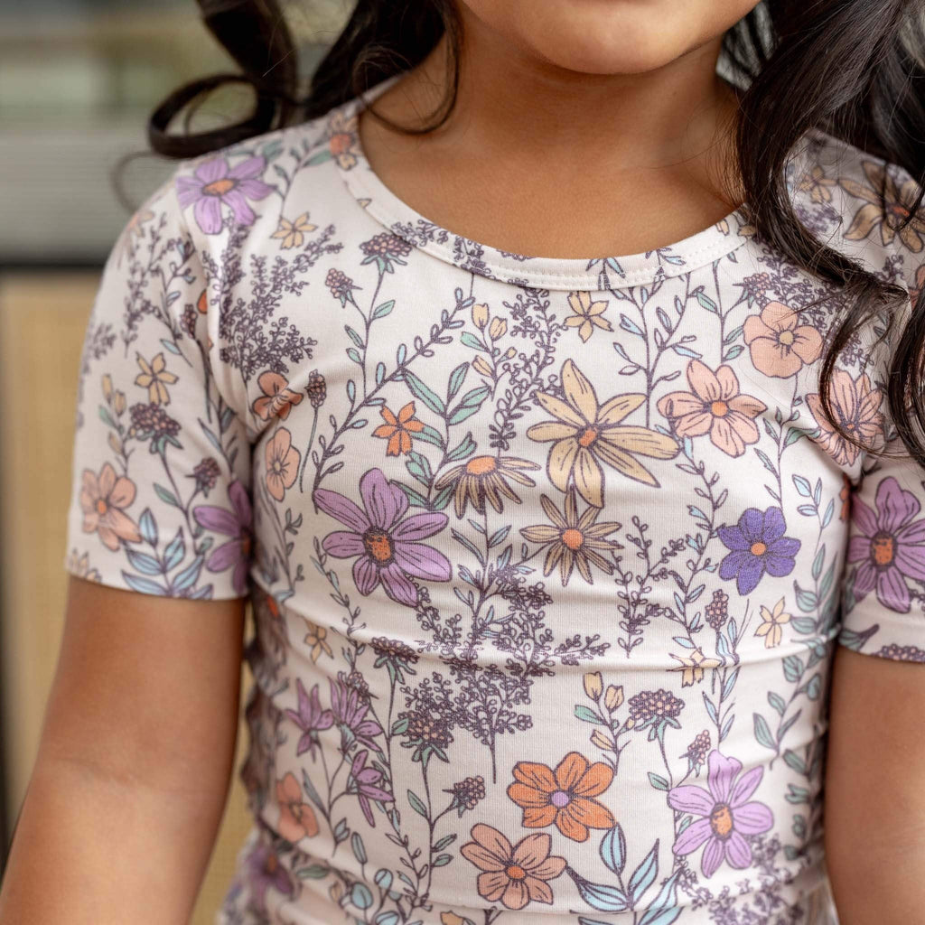 2pc Short Sleeve Pajama Set - Flora