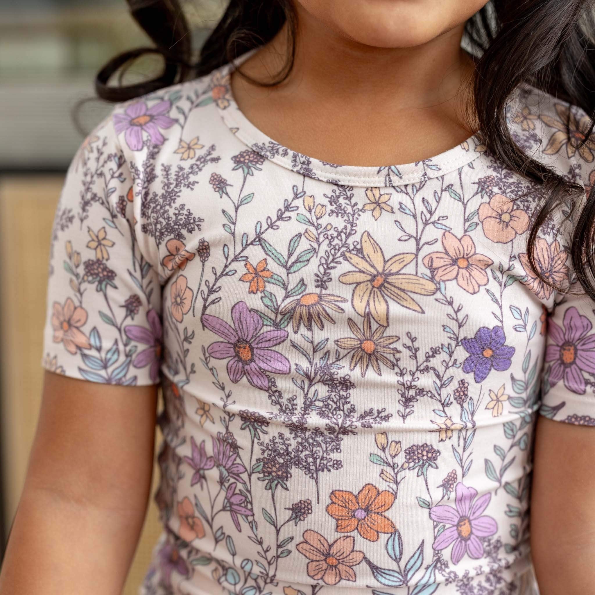 2pc Short Sleeve Pajama Set - Flora