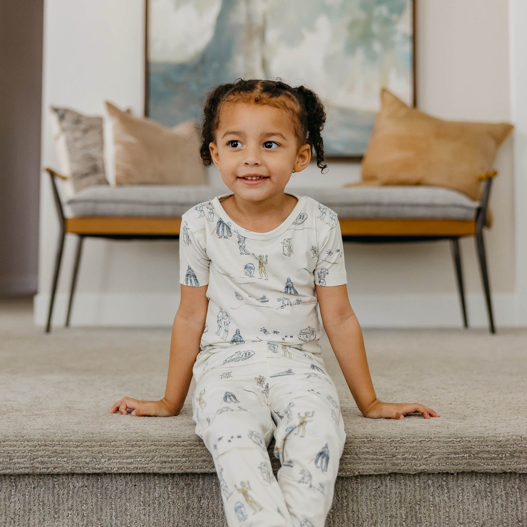 2pc Short Sleeve Pajamas with Pants - Tatooine