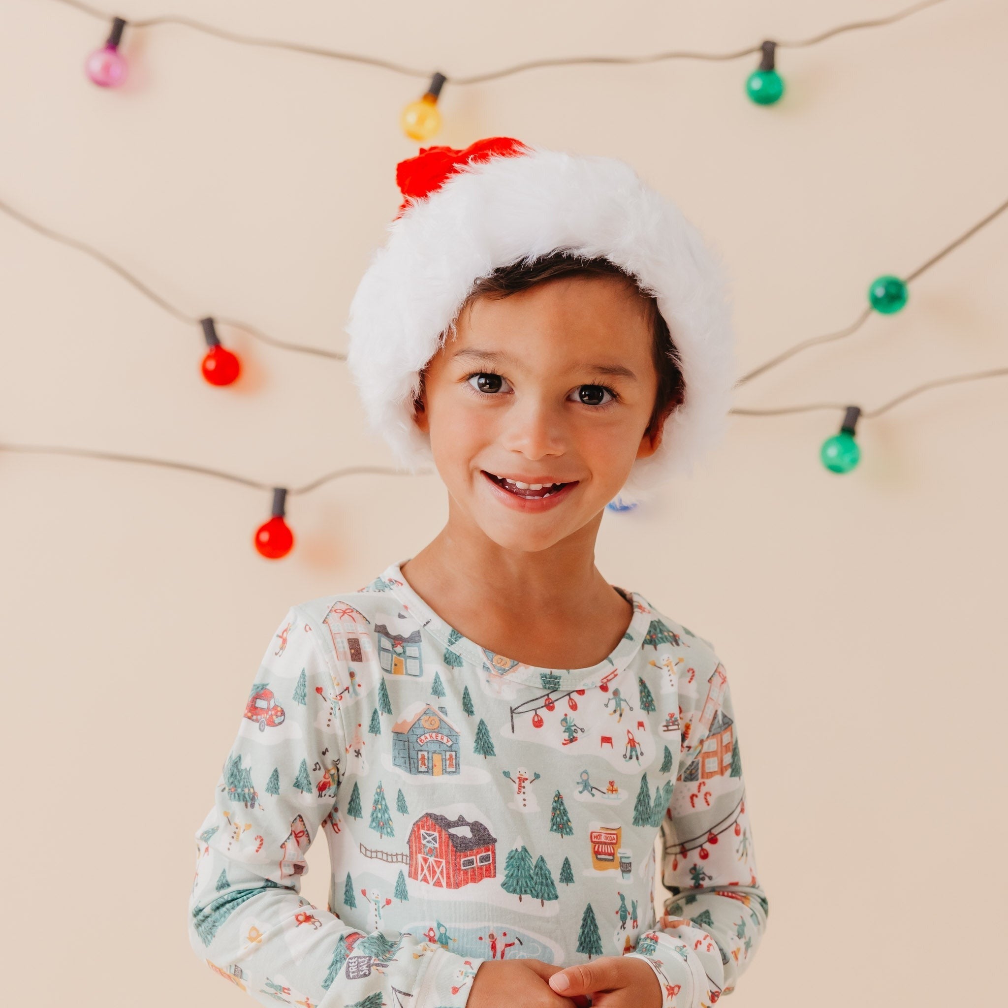2pc Long Sleeve Pajama Set - Snowy Slopes