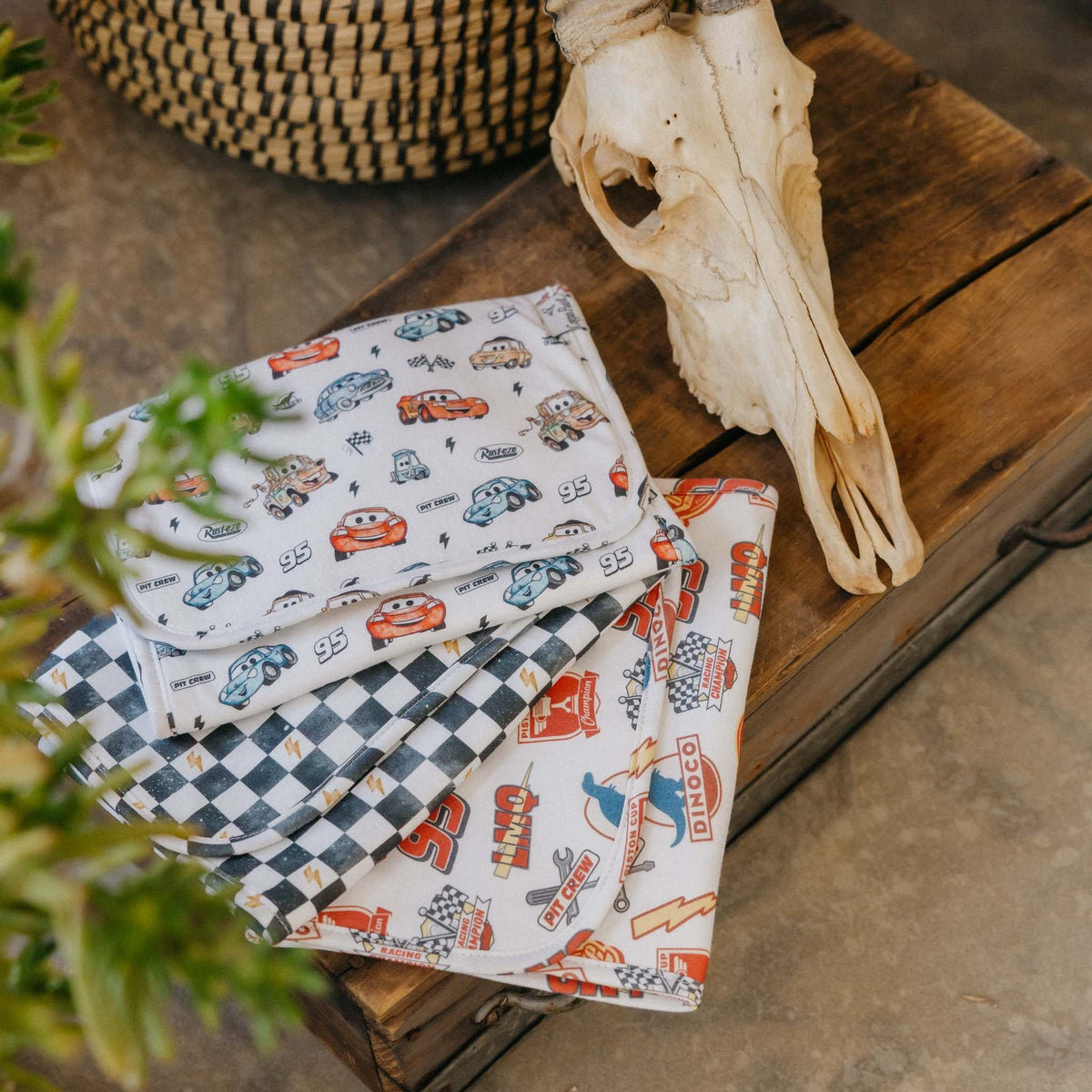 3 Pack Premium Burp Cloths - Disney Pixar Cars