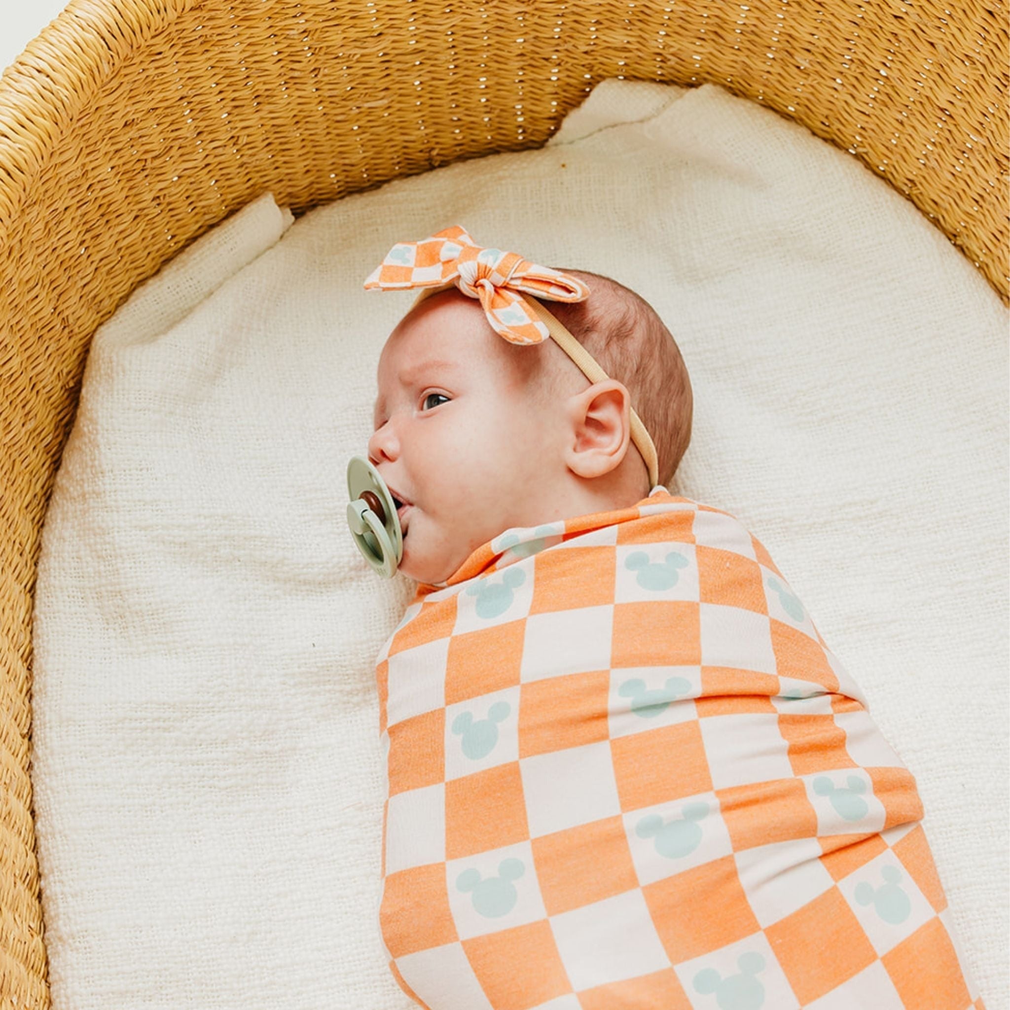 Classic Baby Bow - Mickey Mouse Check