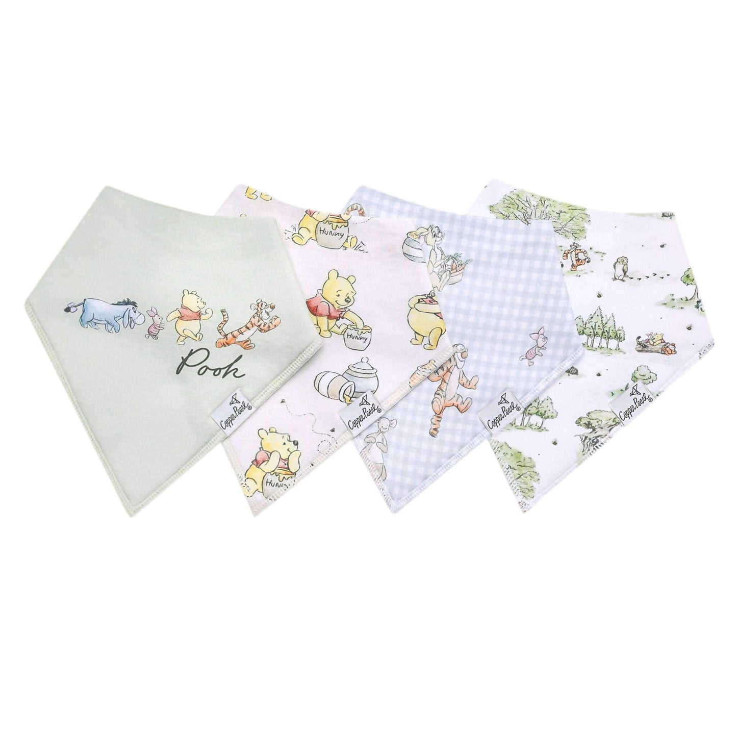 4 Pack Baby Bandana Bibs - Hundred Acre Wood