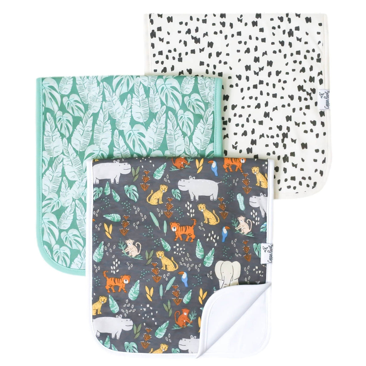3 Pack Premium Burp Cloths - Bengal