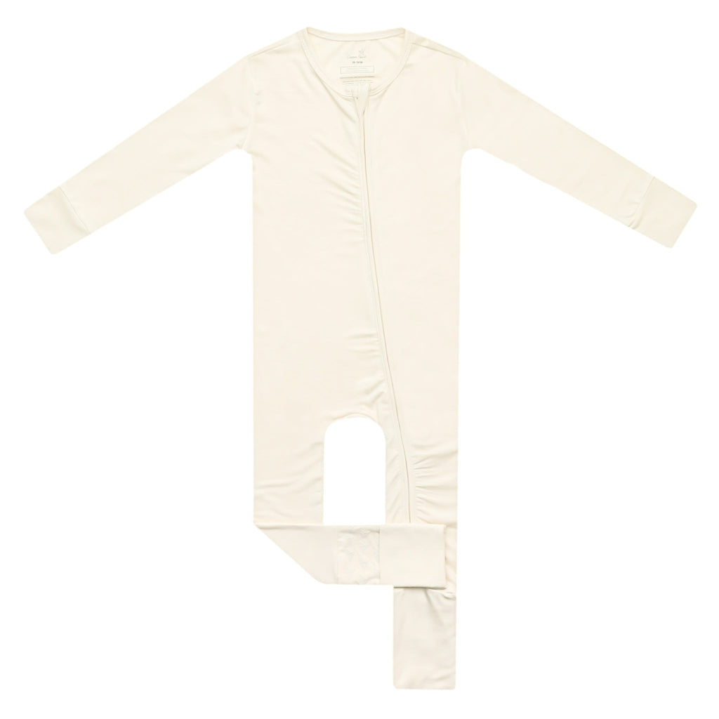 Convertible Zip-Up Footie Pajama - Cru