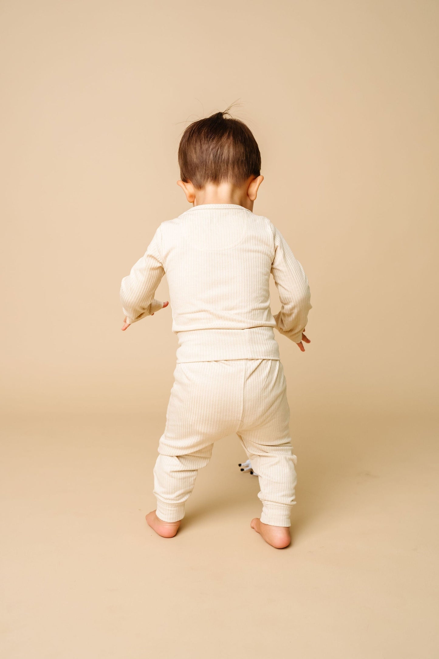 Rib Knit Baby Pants - Moonstone
