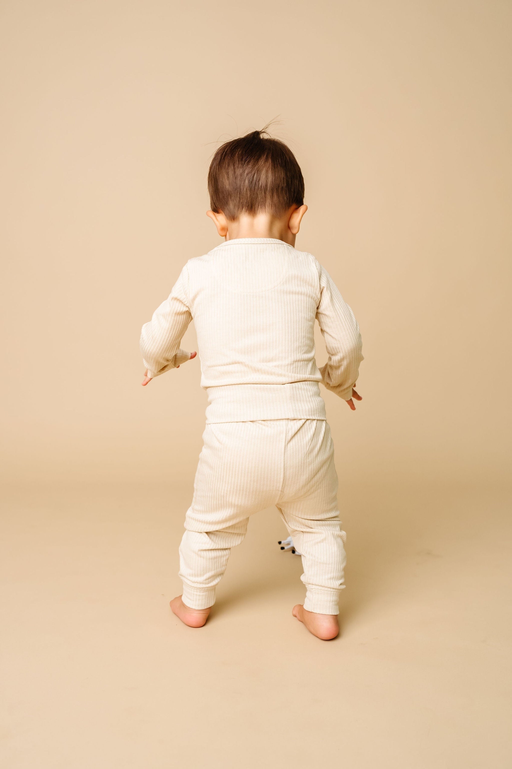 Rib Knit Baby Pants - Moonstone