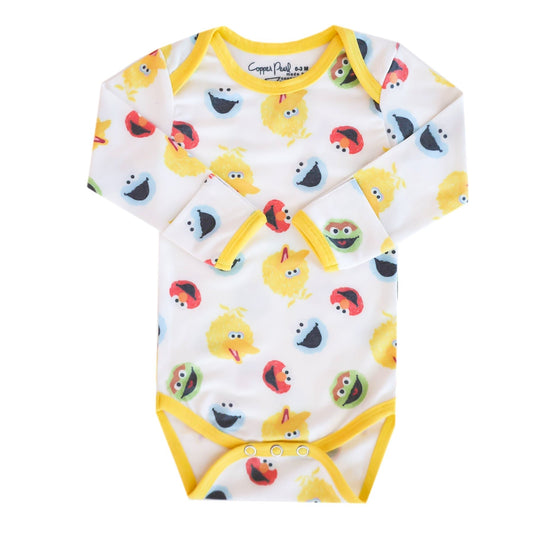 Long Sleeve Bodysuit - Sesame Scribbles