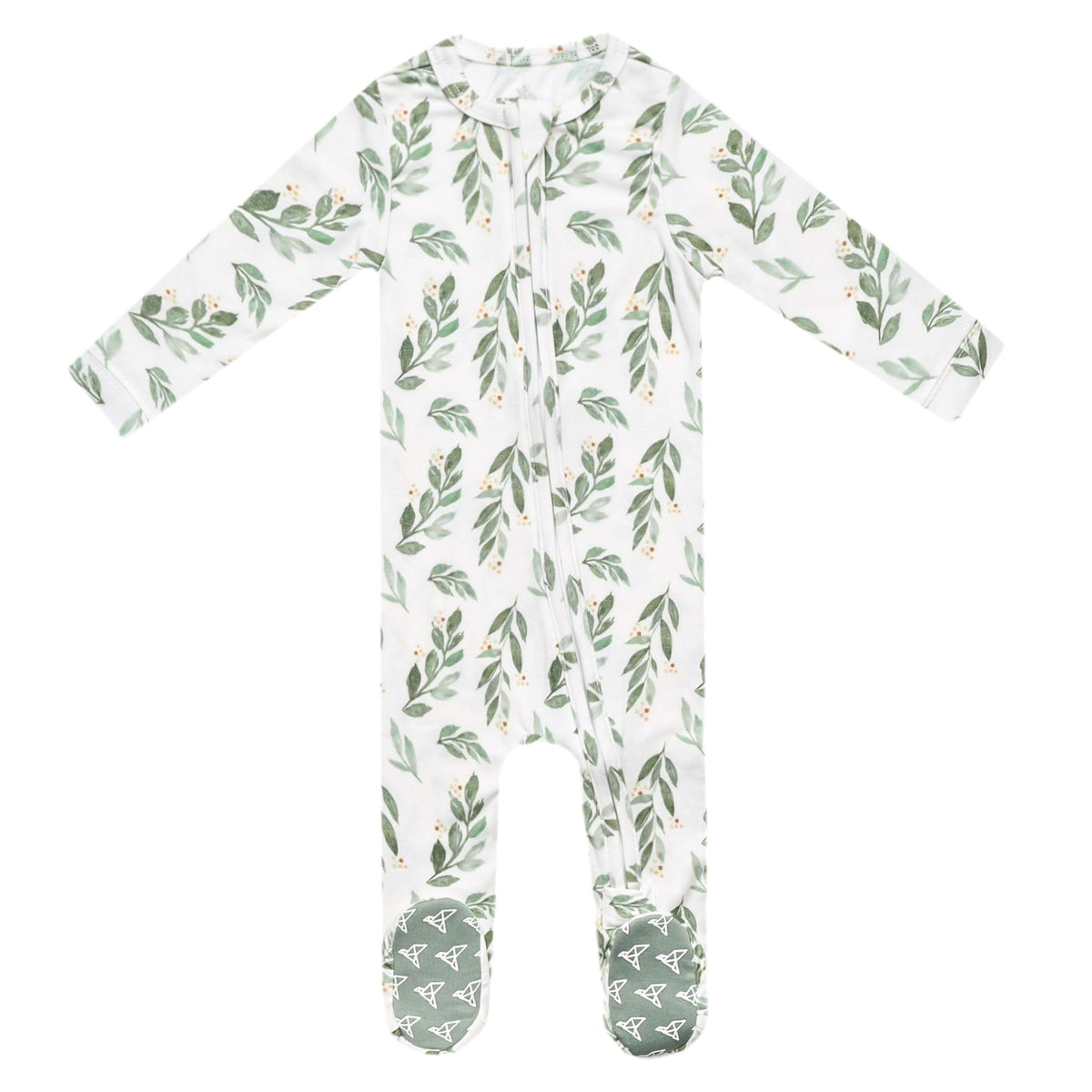 Zip-Up Footie Pajama - Fern