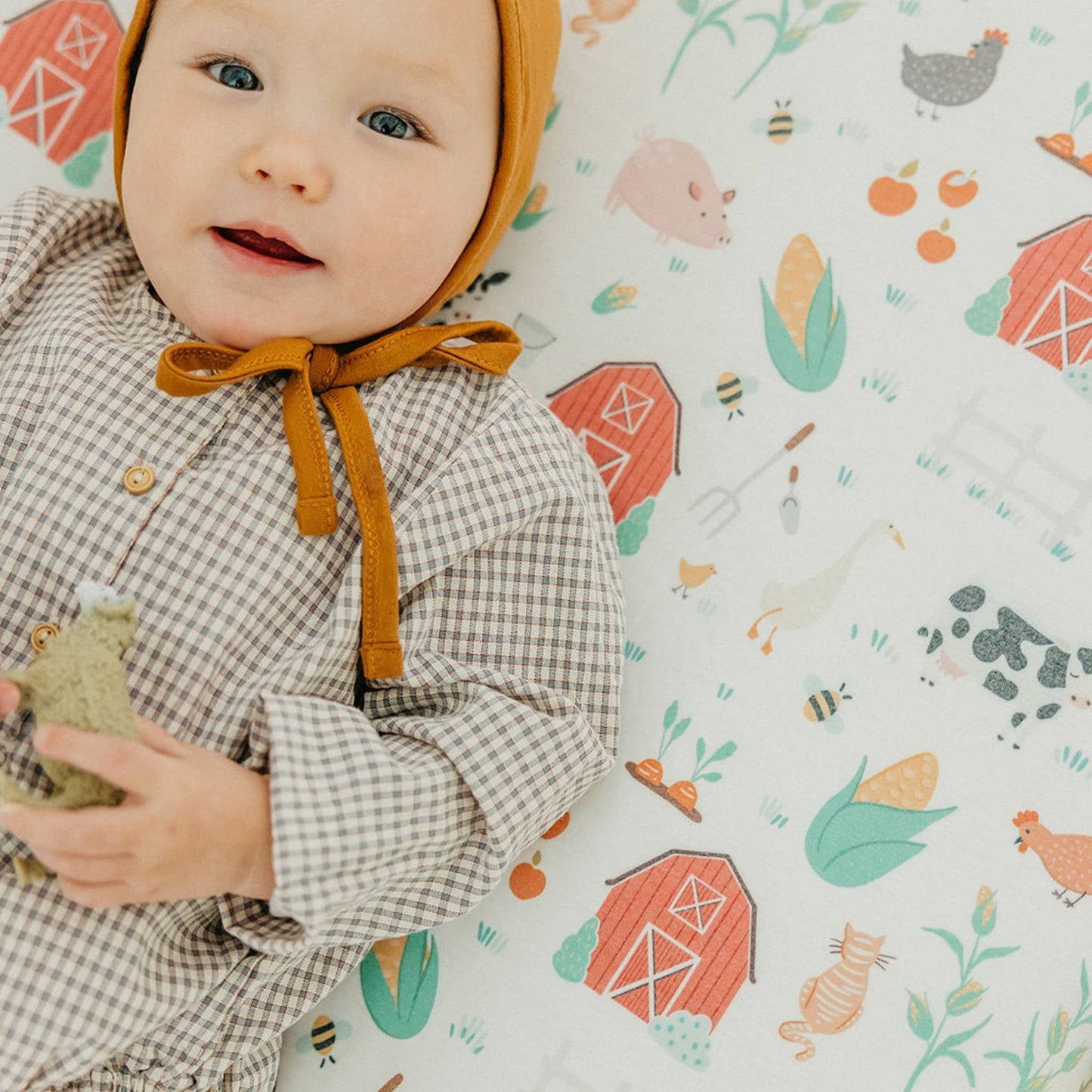 Premium Knit Fitted Crib Sheet - Farmstead