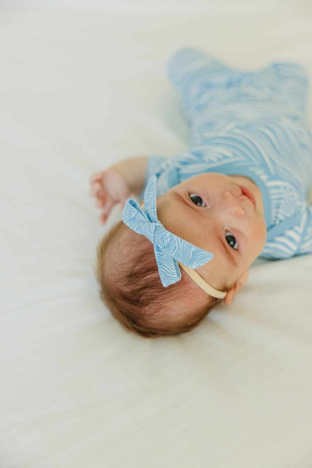 Ribbon Baby Bow - Surf
