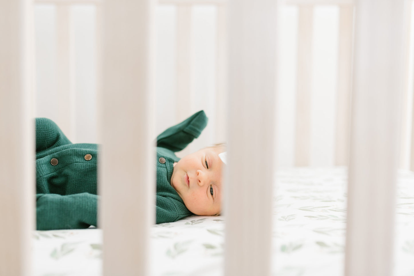 Premium Knit Fitted Crib Sheet - Fern