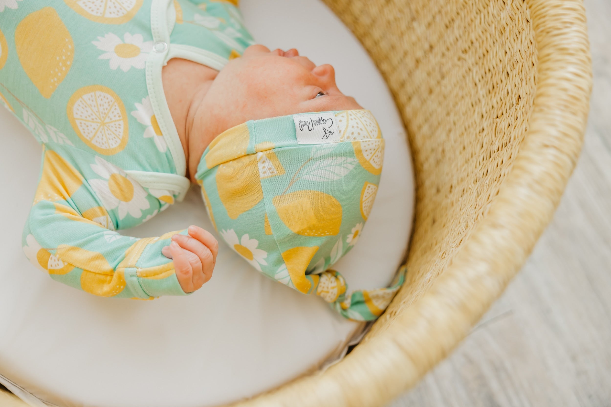 Top Knot Hat - Lemon