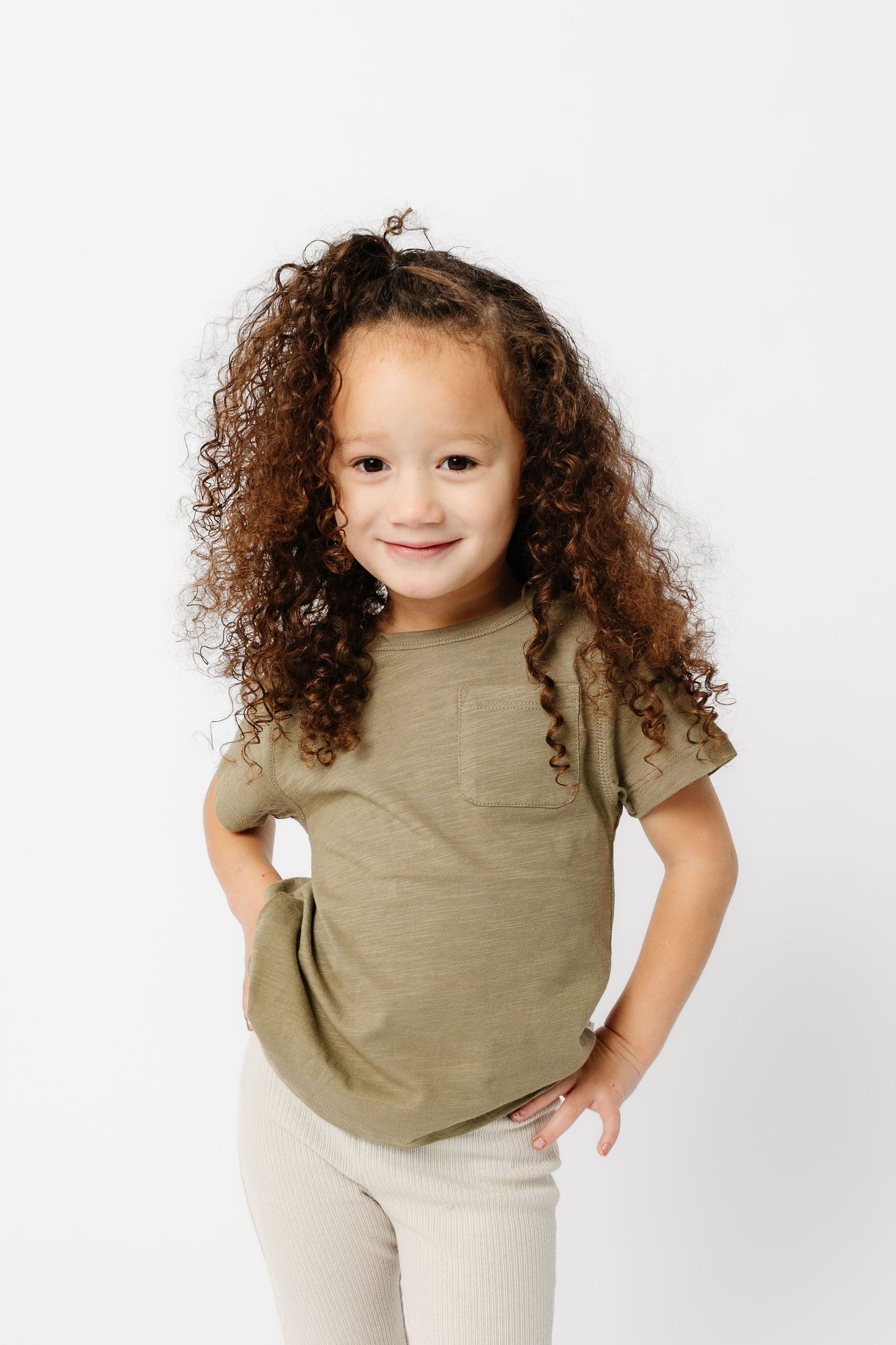 Cotton Pocket Tee - Dark Olive