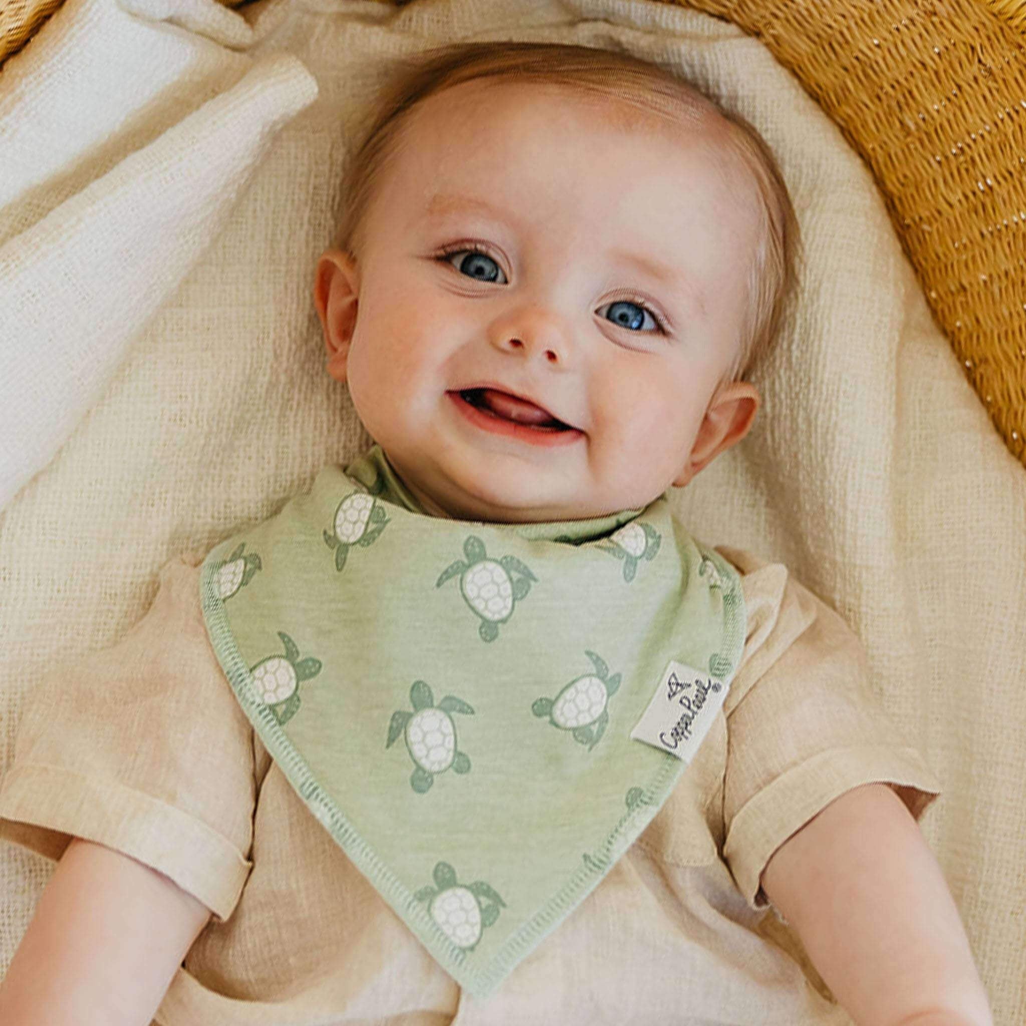 4 Pack Baby Bandana Bibs - Cove
