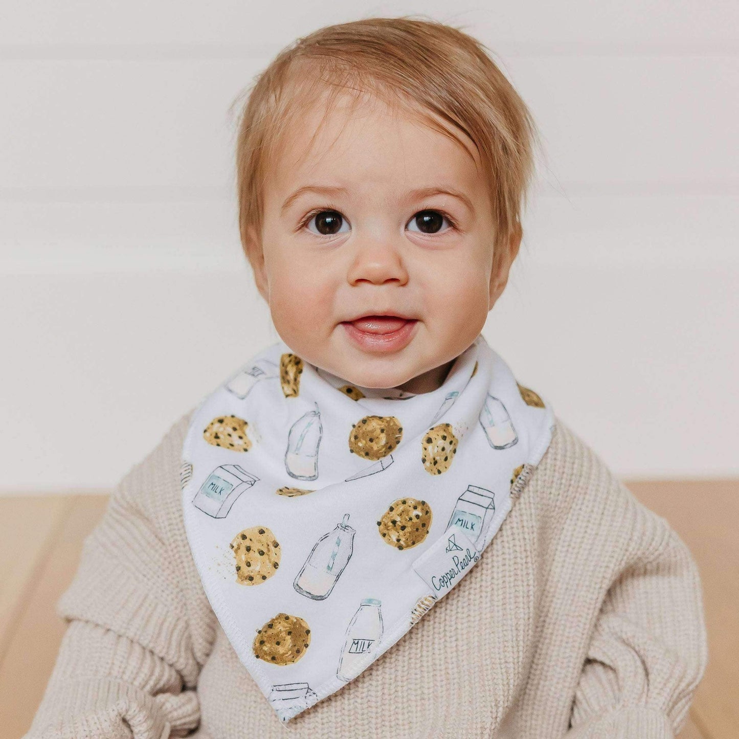 4 Pack Baby Bandana Bibs - Chip