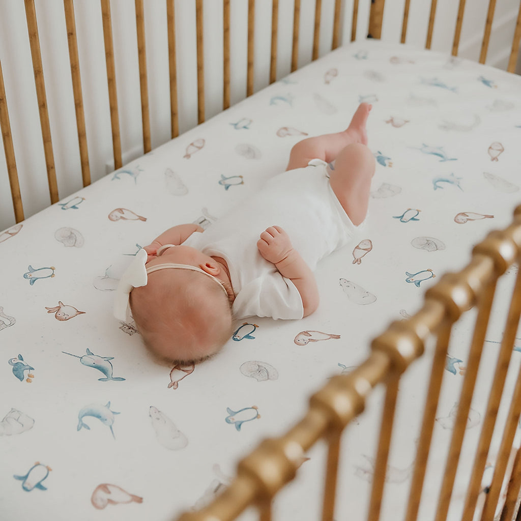 Premium Knit Fitted Crib Sheet - Arctic Wonder