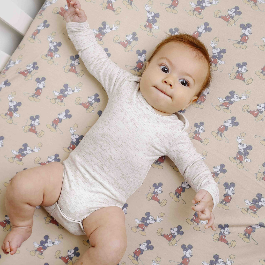 Premium Knit Fitted Crib Sheet - Mickey Mouse