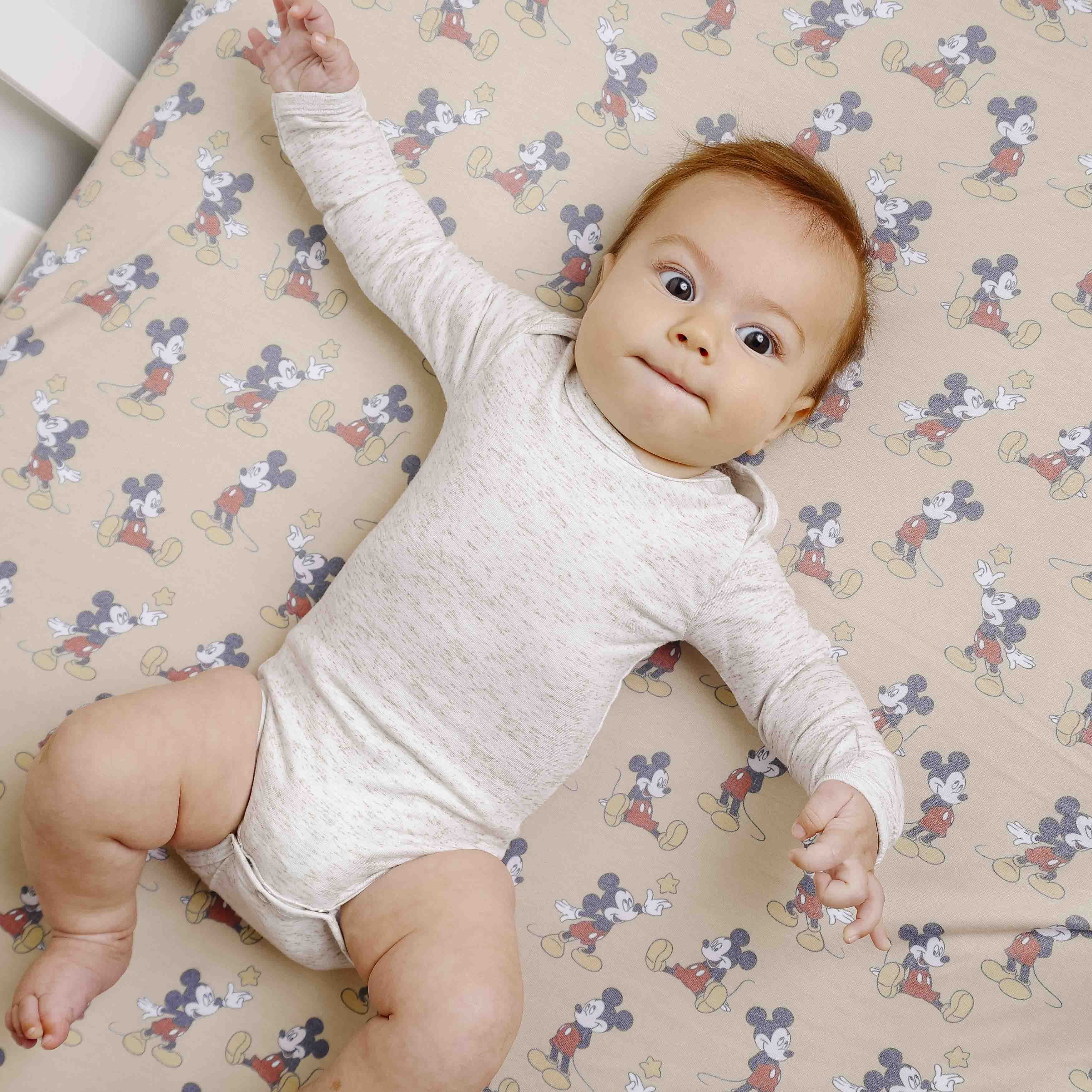 Premium Knit Fitted Crib Sheet - Mickey Mouse
