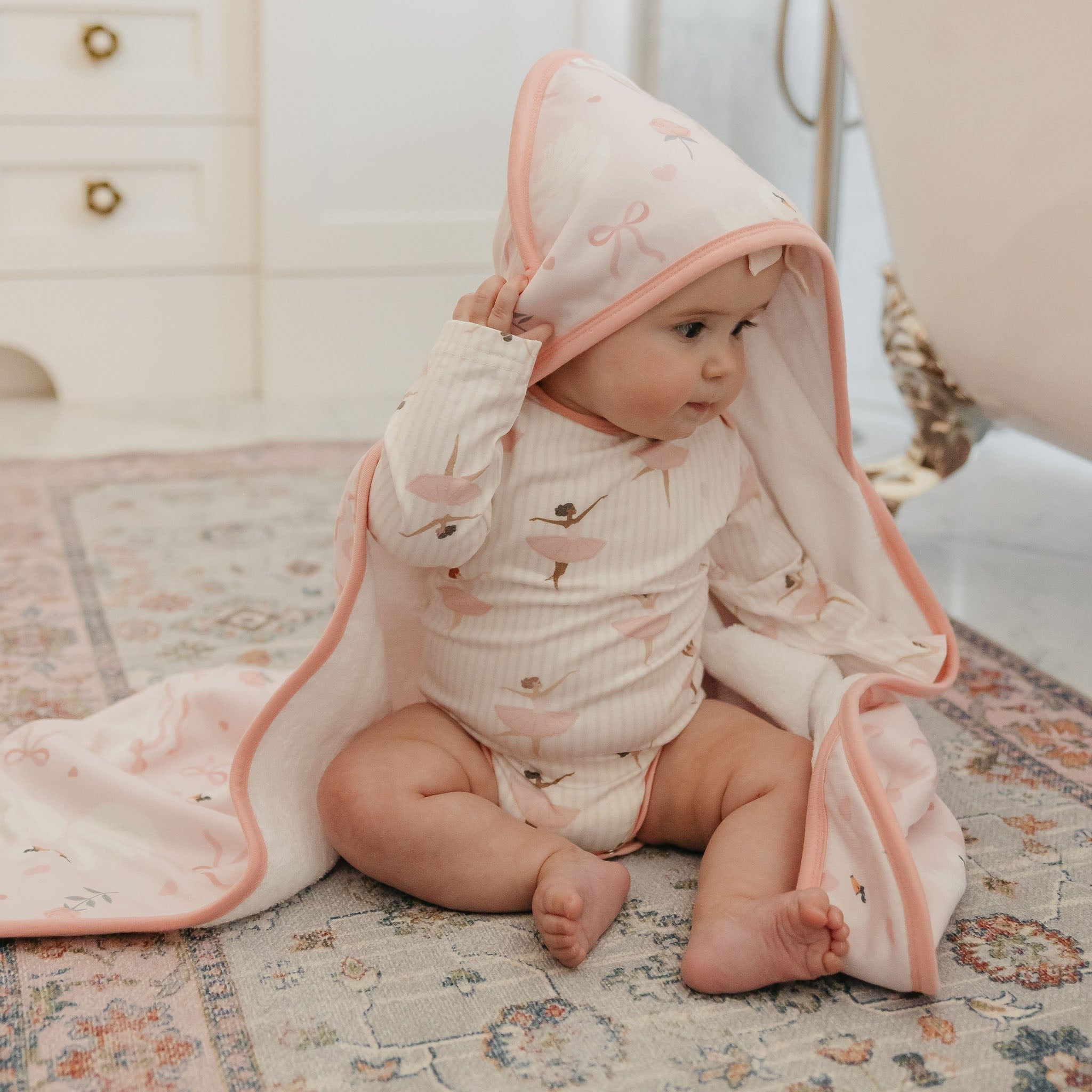 Premium Baby Knit Hooded Towel - Adelia
